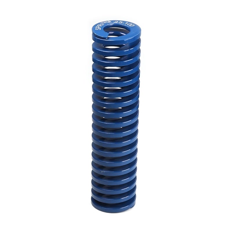 Metal Spring，Springs Compression Spring, 25mm OD 12.5mm ID 100mm Long Spiral Stamping Light Load Compression Mould Die Spring for 3D Printer Accessories Mechanical Equipment Blue Tone 1pcs - Image 1