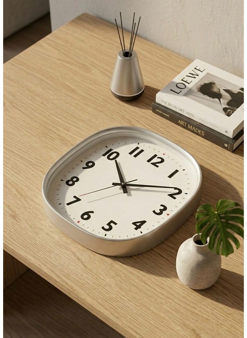‏Modern Square Wall Clock with Elegant Rounded Corners , Large Wall Clock for Living Room and Office , Wall Clock , Clock with Clear Numbers , Wall Mounted Clock , Luxury Matte Silver Wall Clock Suitable for All Decors , High Precision Quartz Wall Clock , Wall Clock with Large Easy to Read Arabic Numerals , Big Clock , Wall Clocks , Luxury Large Clock , Huge Clock , Clock for Wall , Silent and Modern Wall Clock for Bedroom and Guest Rooms , Wall Watch , Decorative Wall Clock for Home and Business , Wall Clock with Durable and Resistant Frame , Classic Black and White Wall Clock , Battery Operated Easy to Install Wall Clock , Wide Diameter Wall Clock with Sleek Design , Simple and Sophisticated Wall Clock for Kitchens and Hallways , Living Room Clock , Office Clock , Work Clock , Majlis Clock , Practical Long Lasting Wall Clock with High Quality Movement , Modern Square Design Wall Clock in Attractive Silver Color , Luxury Wall Decor Adding Aesthetic Touch to Your Home , High Quality C - Image 2