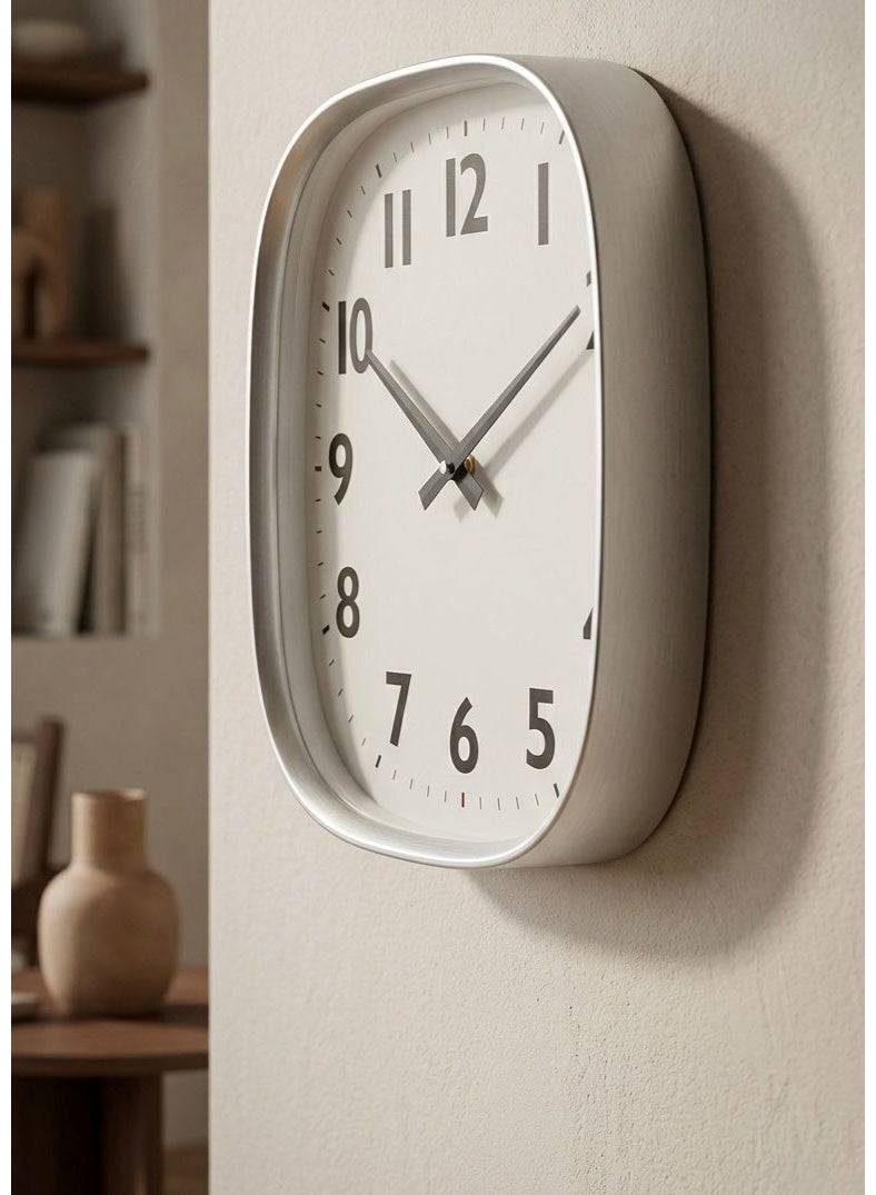 ‏Modern Square Wall Clock with Elegant Rounded Corners , Large Wall Clock for Living Room and Office , Wall Clock , Clock with Clear Numbers , Wall Mounted Clock , Luxury Matte Silver Wall Clock Suitable for All Decors , High Precision Quartz Wall Clock , Wall Clock with Large Easy to Read Arabic Numerals , Big Clock , Wall Clocks , Luxury Large Clock , Huge Clock , Clock for Wall , Silent and Modern Wall Clock for Bedroom and Guest Rooms , Wall Watch , Decorative Wall Clock for Home and Business , Wall Clock with Durable and Resistant Frame , Classic Black and White Wall Clock , Battery Operated Easy to Install Wall Clock , Wide Diameter Wall Clock with Sleek Design , Simple and Sophisticated Wall Clock for Kitchens and Hallways , Living Room Clock , Office Clock , Work Clock , Majlis Clock , Practical Long Lasting Wall Clock with High Quality Movement , Modern Square Design Wall Clock in Attractive Silver Color , Luxury Wall Decor Adding Aesthetic Touch to Your Home , High Quality C - Image 3