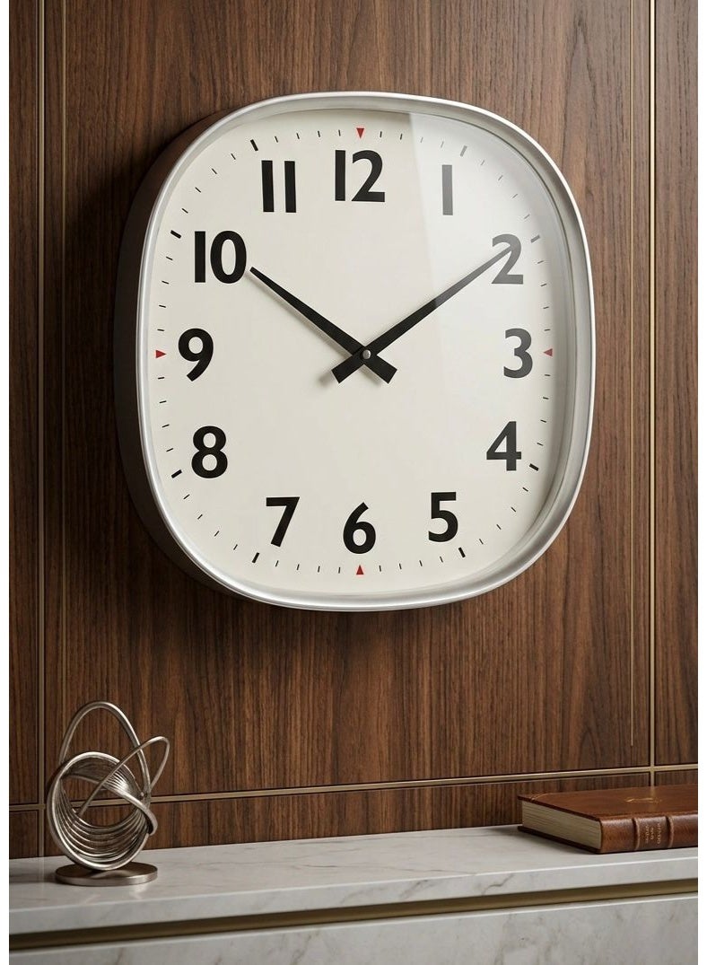 ‏Modern Square Wall Clock with Elegant Rounded Corners , Large Wall Clock for Living Room and Office , Wall Clock , Clock with Clear Numbers , Wall Mounted Clock , Luxury Matte Silver Wall Clock Suitable for All Decors , High Precision Quartz Wall Clock , Wall Clock with Large Easy to Read Arabic Numerals , Big Clock , Wall Clocks , Luxury Large Clock , Huge Clock , Clock for Wall , Silent and Modern Wall Clock for Bedroom and Guest Rooms , Wall Watch , Decorative Wall Clock for Home and Business , Wall Clock with Durable and Resistant Frame , Classic Black and White Wall Clock , Battery Operated Easy to Install Wall Clock , Wide Diameter Wall Clock with Sleek Design , Simple and Sophisticated Wall Clock for Kitchens and Hallways , Living Room Clock , Office Clock , Work Clock , Majlis Clock , Practical Long Lasting Wall Clock with High Quality Movement , Modern Square Design Wall Clock in Attractive Silver Color , Luxury Wall Decor Adding Aesthetic Touch to Your Home , High Quality C - Image 4