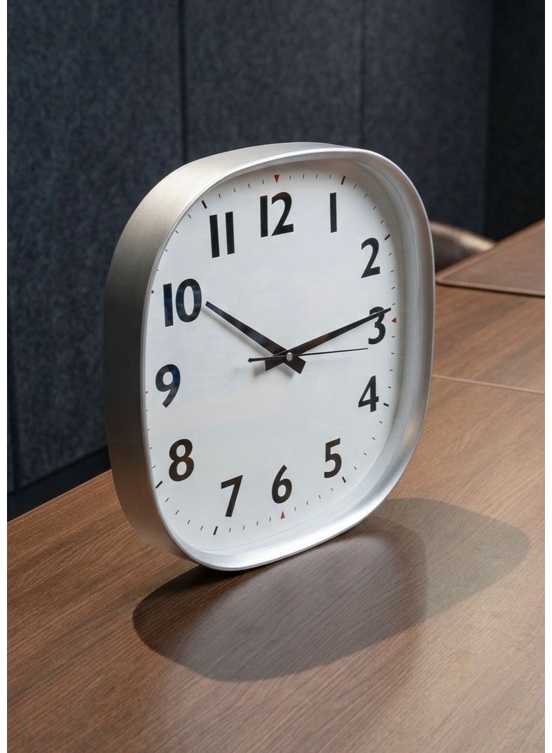 ‏Modern Square Wall Clock with Elegant Rounded Corners , Large Wall Clock for Living Room and Office , Wall Clock , Clock with Clear Numbers , Wall Mounted Clock , Luxury Matte Silver Wall Clock Suitable for All Decors , High Precision Quartz Wall Clock , Wall Clock with Large Easy to Read Arabic Numerals , Big Clock , Wall Clocks , Luxury Large Clock , Huge Clock , Clock for Wall , Silent and Modern Wall Clock for Bedroom and Guest Rooms , Wall Watch , Decorative Wall Clock for Home and Business , Wall Clock with Durable and Resistant Frame , Classic Black and White Wall Clock , Battery Operated Easy to Install Wall Clock , Wide Diameter Wall Clock with Sleek Design , Simple and Sophisticated Wall Clock for Kitchens and Hallways , Living Room Clock , Office Clock , Work Clock , Majlis Clock , Practical Long Lasting Wall Clock with High Quality Movement , Modern Square Design Wall Clock in Attractive Silver Color , Luxury Wall Decor Adding Aesthetic Touch to Your Home , High Quality C - Image 5