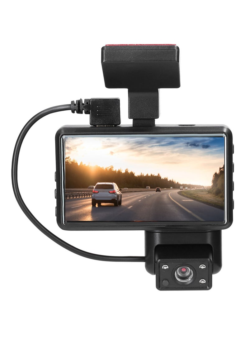 1080P DVR Dash Camera Front & Inside Dual Camera Driving Recorder 3 Inch Screen Dashcam - Image 4