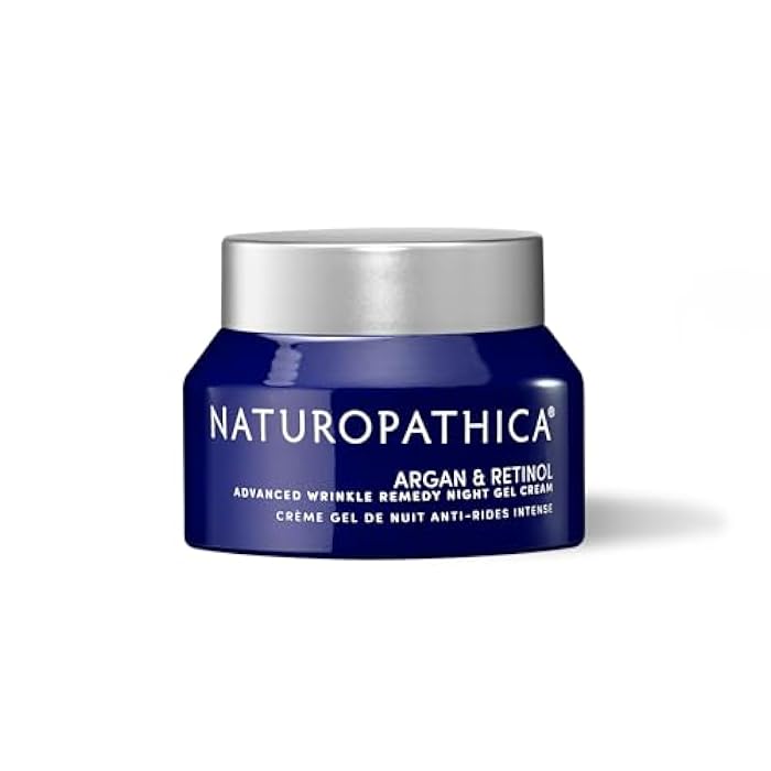 Naturopathica Argan & Retinol Wrinkle Remedy Night Gel Cream, Overnight Retinol Moisturizer to Help Improve Fine Lines and Wrinkles, Face Moisturizer for Men and Women, 1.69 fl oz - Image 1