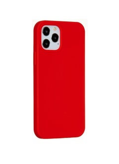 AKSESORY iPhone 12 Pro Red Silicone Case (6.1”) – Shockproof Slim Fit Soft Touch Protective Cover, Anti-Scratch Durable Phone Case 
