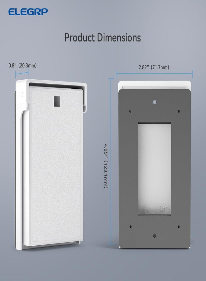 ELEGRP Vertical Outdoor Cover for Decotative Receptacles, Weatherproof Wall Plate, Outdoor Electrical Outlet Cover, Standard Size 1-Gang 4.85” x 2.82”, Thermoplastic, 1 Pack, White - Image 5