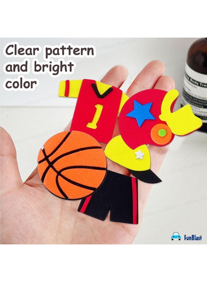 فنبلاست ملصقات إسفنجية من فن بلاست - ملصقات منفوخة ذاتية اللصق ثلاثية الأبعاد للأطفال، ملصقات بطابع كرتوني للأعمال الفنية والحرفية، وحجز القصاصات، والديكور، ومشاريع الأطفال (متعددة الألوان) (رياضية) - Image 3