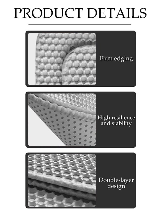 Cat Litter Mat,Honeycomb Double Layer Design Waterproof Litter Mat,Non-Slip Litter Trapping Mat for Cat Sand,Easy to clean,45x60cm (Grey) - Image 5