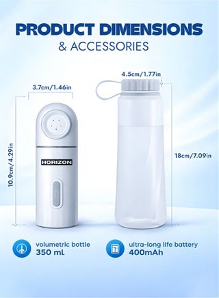 Electric Portable Bidet for Travel with 350ml Reservoir, Waterproof Rechargeable Portable for Travel with USB-Type C, High Pressure Handheld Travel Bidet - view 5