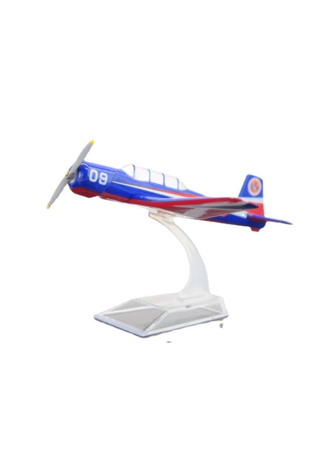 Primary Education 6 Air Force Performance Model Primary Education 6 Trainer Plastic Aircraft Children's Toy Ornaments Gift Giving-Color:Blue  - Image 2