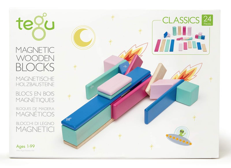 Tegu 24 Piece Tegu Magnetic Wooden Block Set Blossom 199 years old - Image 4