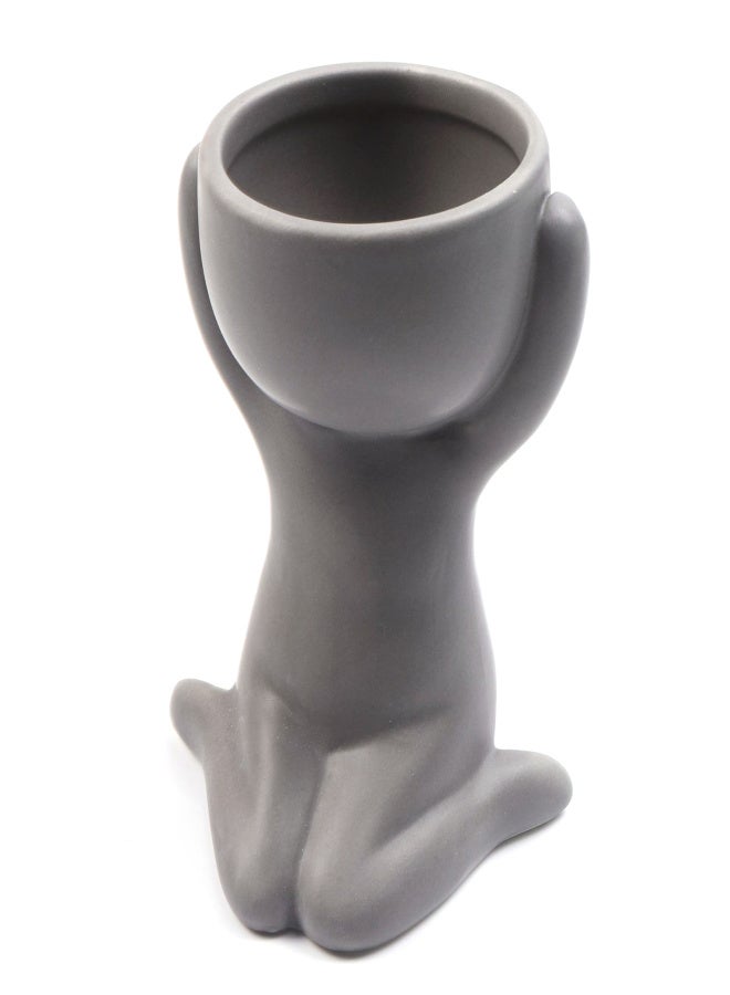 Humanoid Ceramic Flower Pot Succulent Pot Plant Small Vase Crafts Desktop Decoration YL1483--2 - Image 1