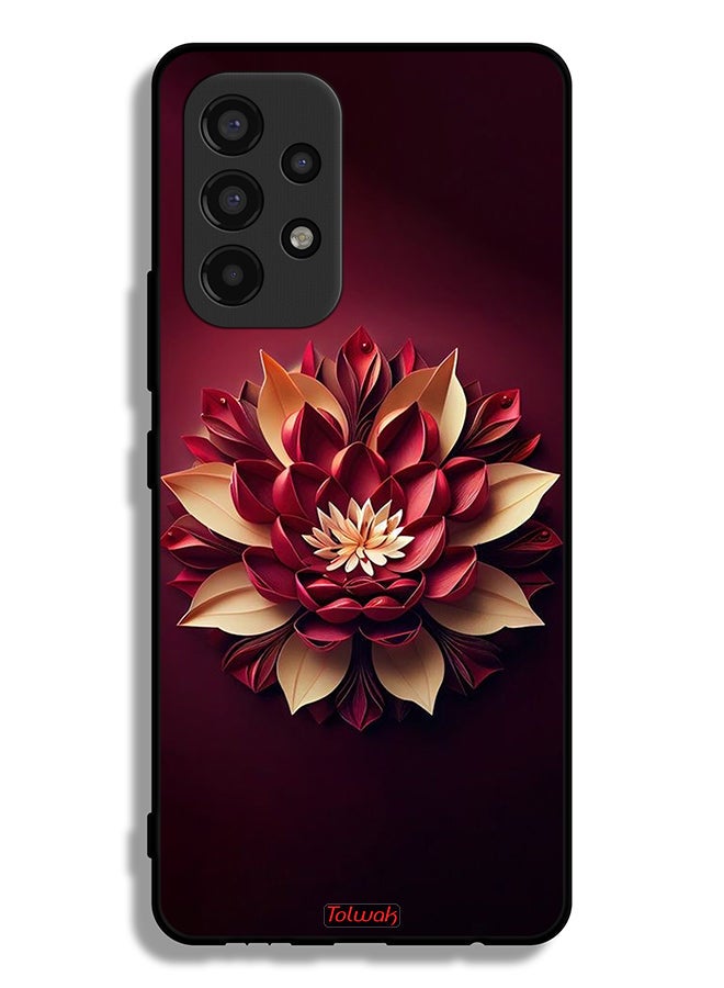 Tolwak Samsung Galaxy A53 5G Protective Case Cover Flower Abstract Design - Image 1