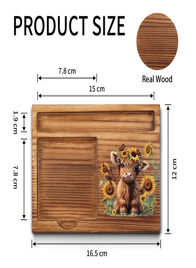 akeke Sunflower Highland Cows Sticky Notes Holder, Highland Cows Gifts for Women, Encouragement Cattle Office Decor Gifts for Coworkers, Women, Colleagues, Boss, Self-Stick Note Pad Holders GAA66 - Image 2