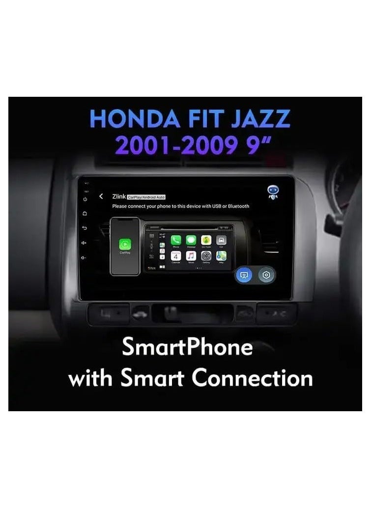 SHEZA STAR - Android Car Stereo for Honda Jazz/City 2002 to 2007 1GB RAM 32GB ROM 9 Inch Support MirrorLink WiFi BT, 2.5D IPS Touch Screen with AHD Camera Included - Image 1