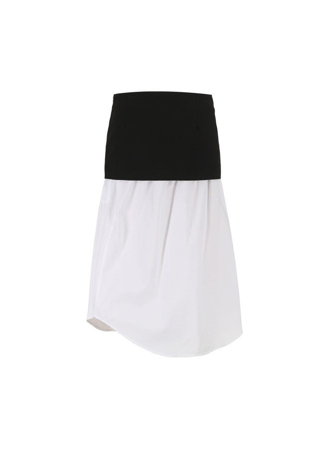 Zara fashionable Business Style Patchwork Cotton Shirt Dress - Loose Fit Midi Skirt Design - Image 3