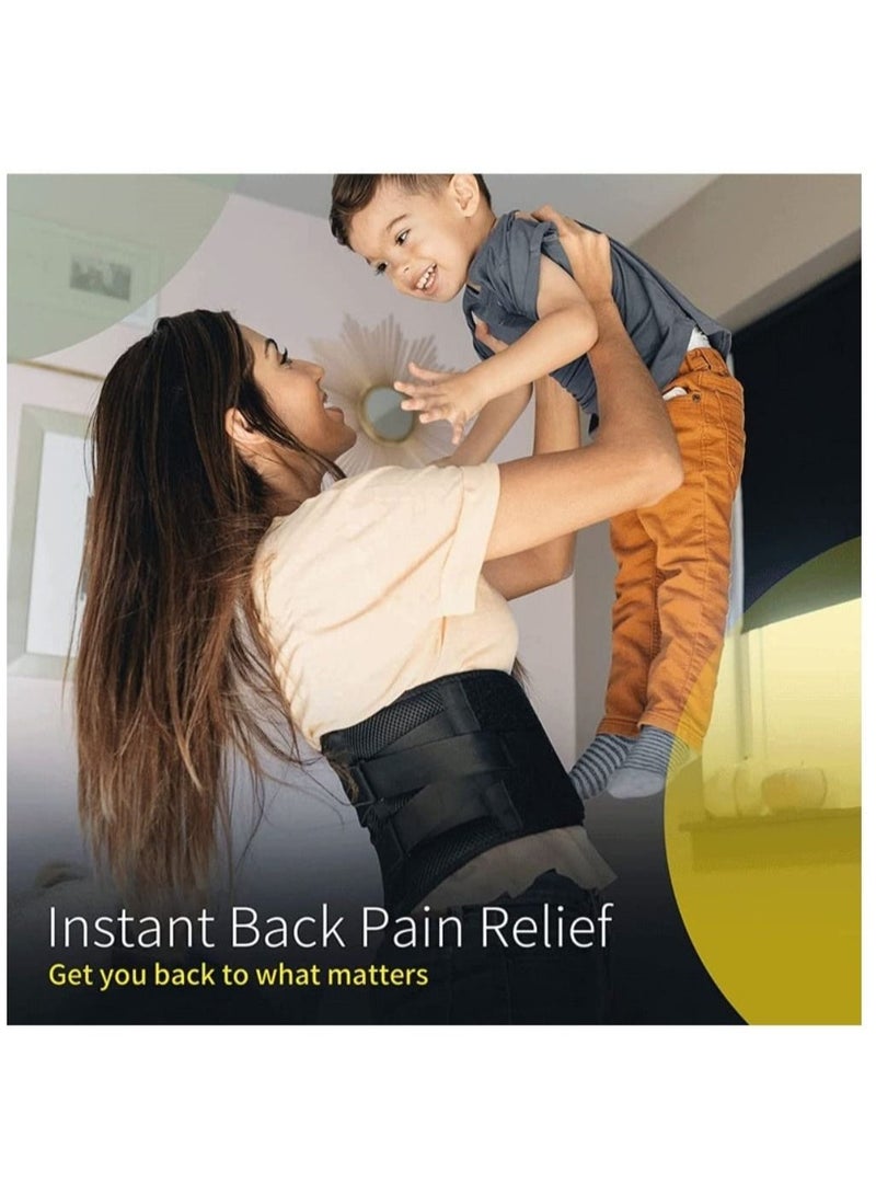 Back Brace, Lower Back Pain Relief with 7 Stays, Adjustable Back Support Belt for Work, Back Brace for Lower Back Pain Relief,Anti-skid Lumbar Support for Sciatica Scoliosis for Men and Women,Size M - Image 4