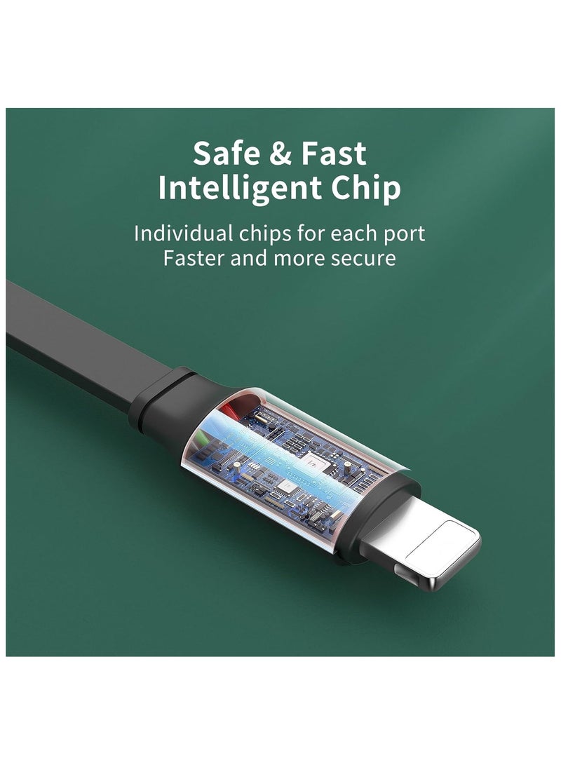 Multi Charging Cable 3 In 1 Retractable USB C Cable 3A Retractable Charging Cable With Type USB For Ios Ipad Samsung Tablets Black  - Image 5