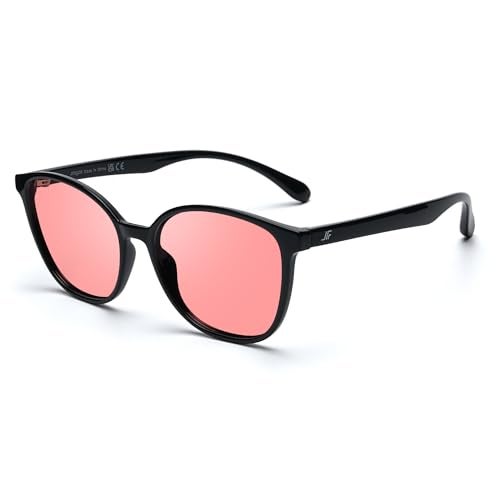 JFXQDR Womens Fluorescent41 Rose Tinted Blue Light Blocking Glasses for Migraine Light Sensitivity Photophobia LED Gaming Computer Screen Glare RF6208 - Image 3