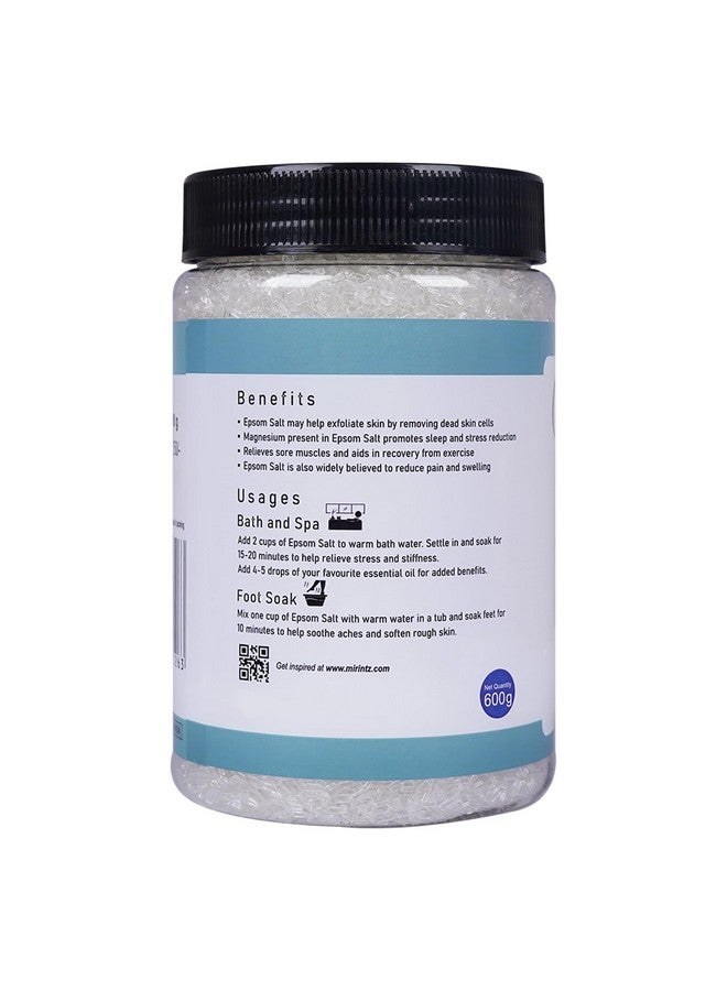 Mirintz Pure Epsom Salt (500 Gms) Magnesium Sulfate Epsom Salt Bath Soak Natural Epsom Bath Salts For Women Relaxing Epsom Salts For Soaking Foot Care Salt Scrub Bath Products & Spa Stuff - Image 3