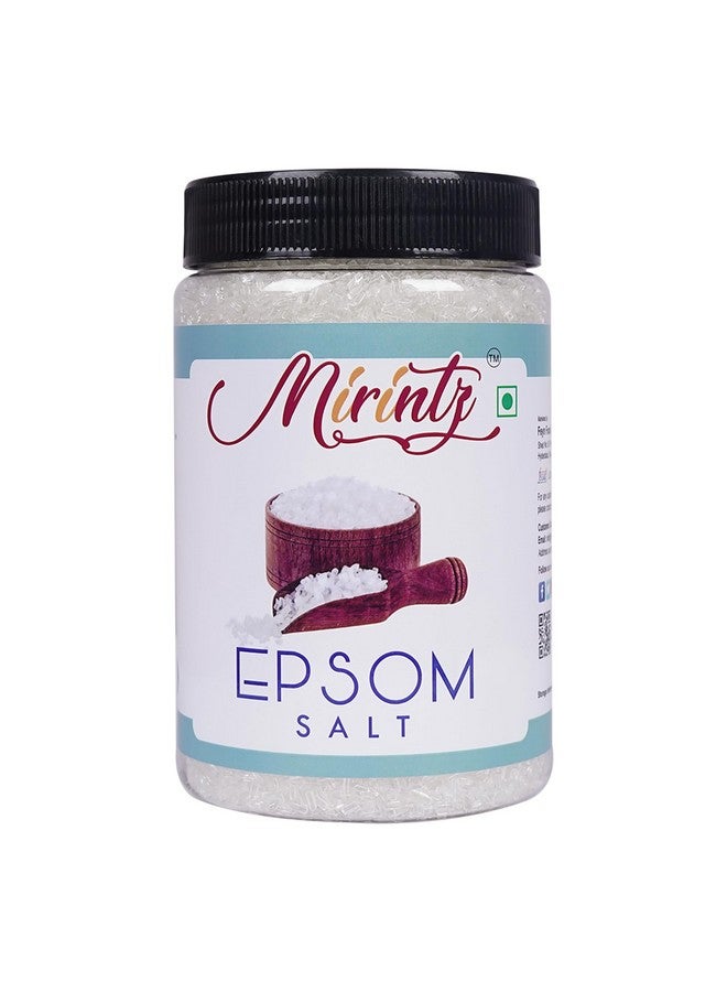 Mirintz Pure Epsom Salt (500 Gms) Magnesium Sulfate Epsom Salt Bath Soak Natural Epsom Bath Salts For Women Relaxing Epsom Salts For Soaking Foot Care Salt Scrub Bath Products & Spa Stuff - Image 1