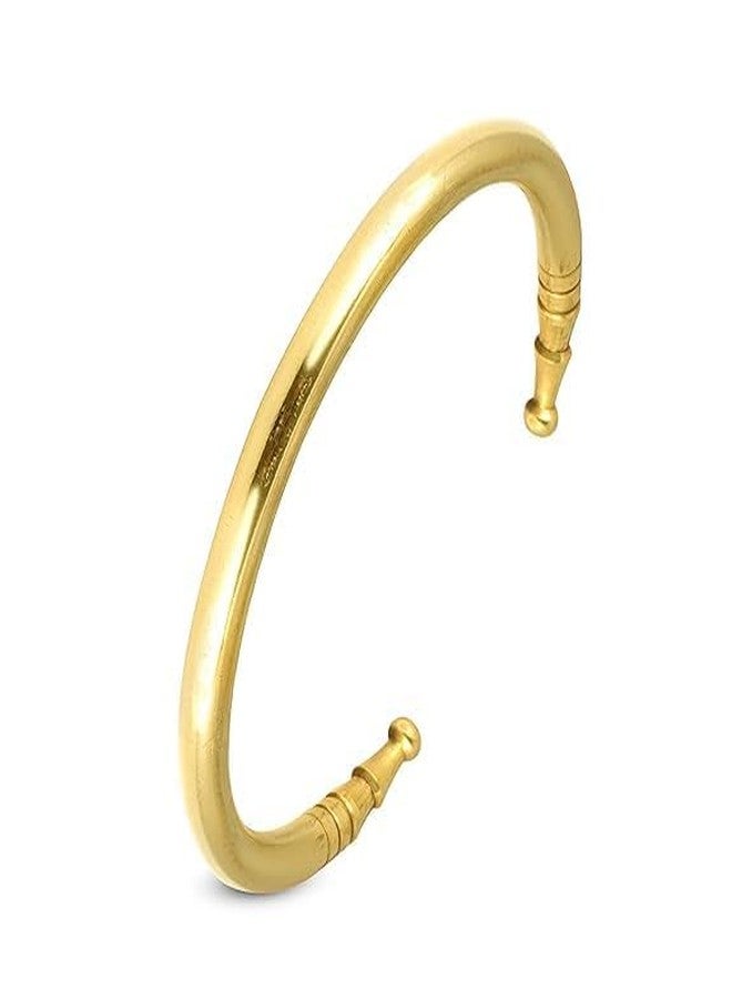 Firstdemand Pure Pital Adjustable Bangle, Metal Pipe Kada, Gold Tamba Kada, Hand Bracelet for Men - Image 1