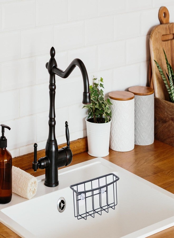 Oggi Metal Suction Sink Caddy- Kitchen Brush, Bar Soap, or Sponge Holder for Kitchen Sink, Great Kitchen Sink Organizer for Sink Accessories, 6˝ x 2.5˝ x 2.75˝, Gray - Image 4