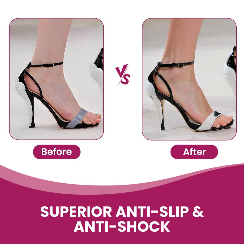 Bukihome High Heel Cushion Inserts for Women - Bukihome 3/4 Invisible Insoles Prevent Feet from Sliding Forward - Shock & Sweat Absorption - Comfort Shoe Pads for High Heels Sandals Flats,Black,Size M - Image 4
