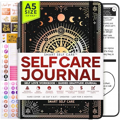 Freedom Mastery Self Care Journal - 5 Minute Mental Health & Manifestation Journal | 90-Day Undated Daily Planner for Positivity, Affirmations & Gratitude | Guided Mindfulness, Reflection | Vision Board + Stickers - Image 1