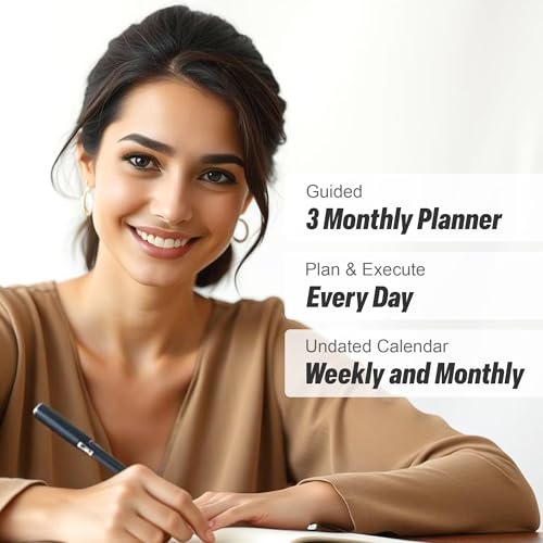 Freedom Mastery Self Care Journal - 5 Minute Mental Health & Manifestation Journal | 90-Day Undated Daily Planner for Positivity, Affirmations & Gratitude | Guided Mindfulness, Reflection | Vision Board + Stickers - Image 3