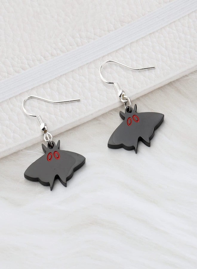FAADBUK Mothman Lover Gift Mothman Earrings Moth Insect Witch Spooky Monster Creepy Weird Funky Halloween Jewelry (Mothman Earrings) - Image 5