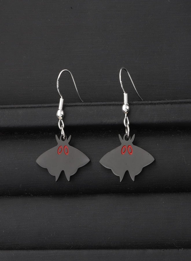 FAADBUK Mothman Lover Gift Mothman Earrings Moth Insect Witch Spooky Monster Creepy Weird Funky Halloween Jewelry (Mothman Earrings) - Image 4
