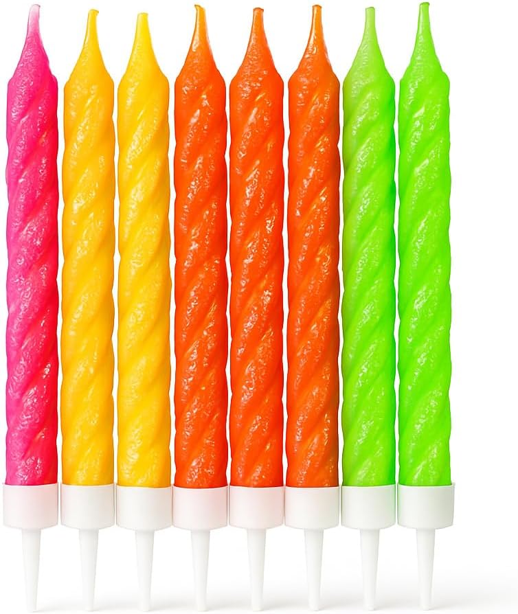 Fitto Party Magic 8 Jumbo Glitter Candles – Birthday Party Decor, Sparkling Event Candles, Glitter Celebration Candles - Image 1