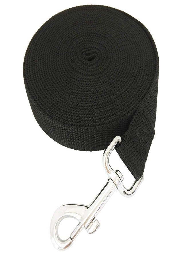 TAIDA 20ft 30ft 40ft 50ft Nylon Long Training Dog Leash for Small Medium Large Dogs, Long leashes Dog/Puppy Lead for Obedience Recall Training, Camping, or Backyard, 1 inch Wide (20 Foot, Black) - Image 3