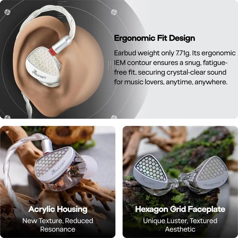 Linsoul Kiwi Ears Orchestra II 10BA Professional in-Ear Monitor, HiFi Wired IEM Earbuds with Superlative Tonal Balance - Image 5