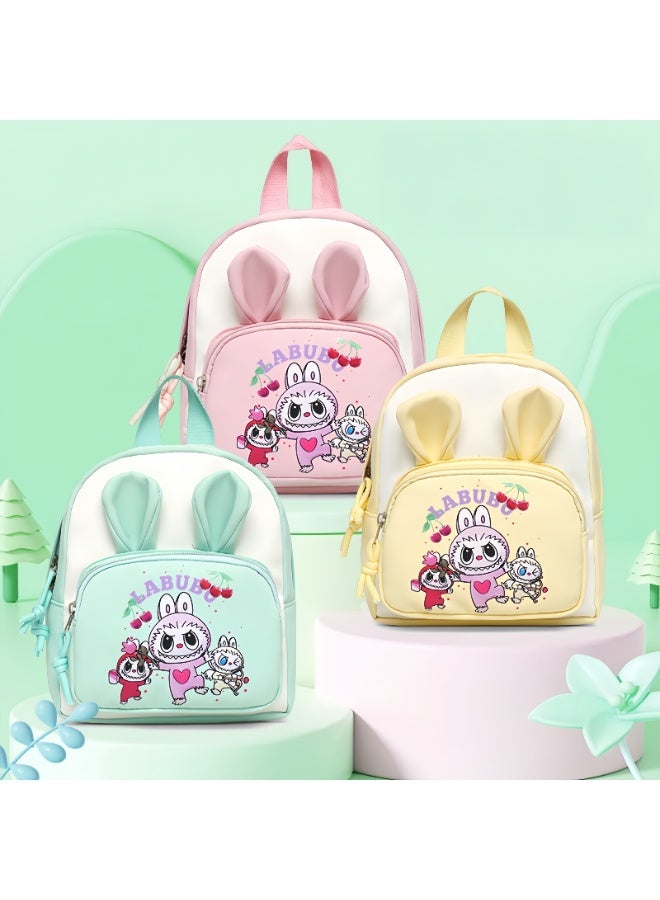 لابوبو حقيبة لابوبو الخارجية للوجبات الخفيفة لطلاب المدارس الابتدائية، حقيبة ظهر لحماية العمود الفقري، حقيبة مدرسية صغيرة لطيفة ومنعشة 29*19*10 سم - Image 3