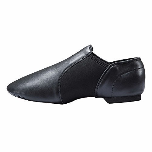 Dynadans Leather Upper Slip-on Jazz Shoe for Girls and Boys (Big Kid/Little Kid/Toddler) 2M Little Kid Black - Image 5