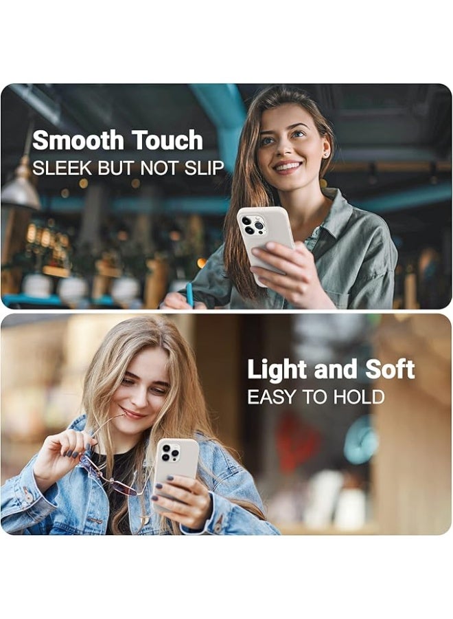 جراب متوافق مع هاتف iPhone 13 Pro Max، [حماية عسكرية ضد الصدمات] جراب سيليكون مع بطانة ناعمة من الألياف الدقيقة المضادة للخدش، 6.7 بوصة، حجري - Image 2