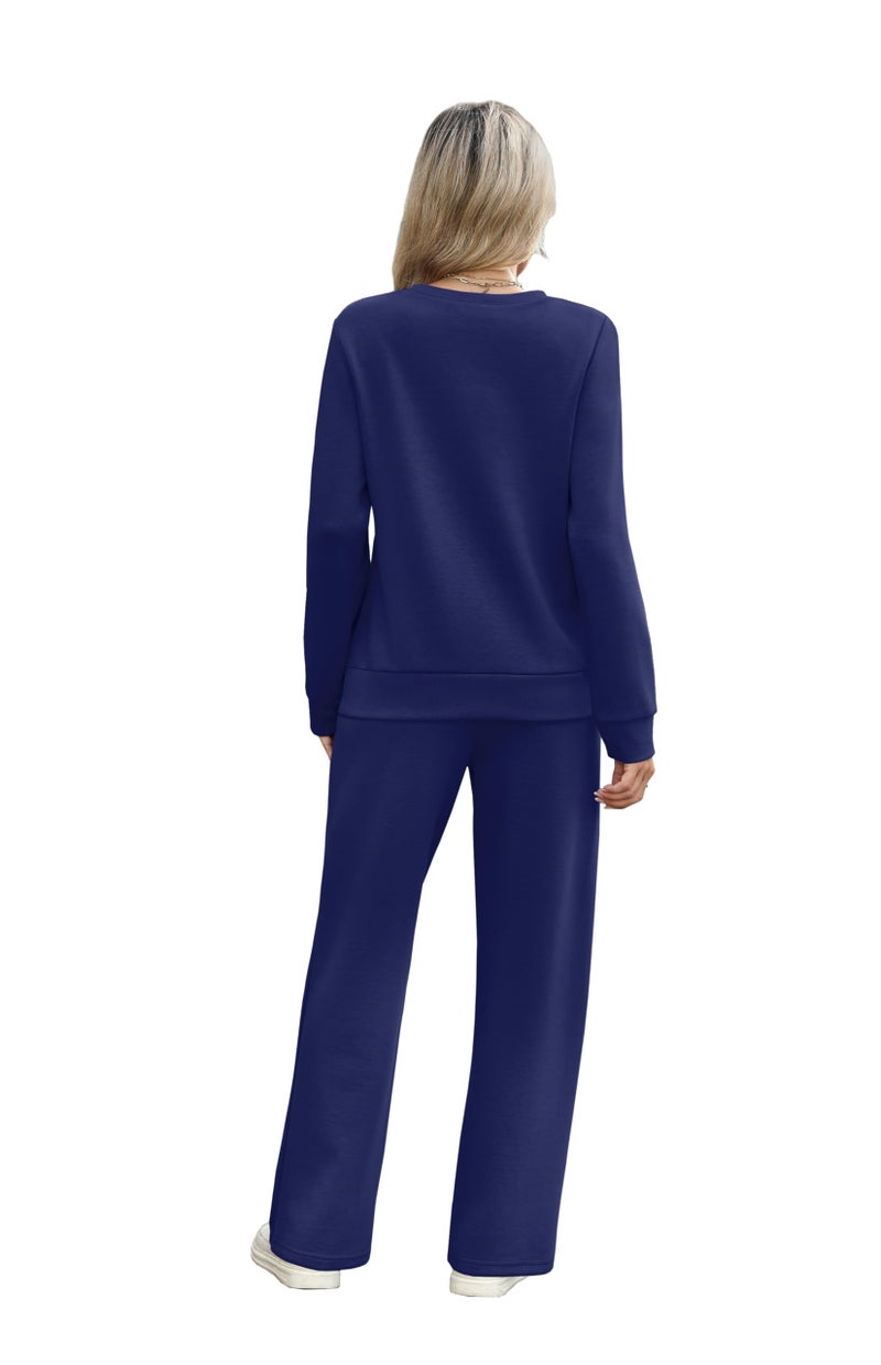 WIHOLL Women 2 Piece Travel Outfits Fall Airport Lounge Set Fall Trendy Tracksuit Long Sleeve Loungewear Casual Winter Sweatsuit - Image 5