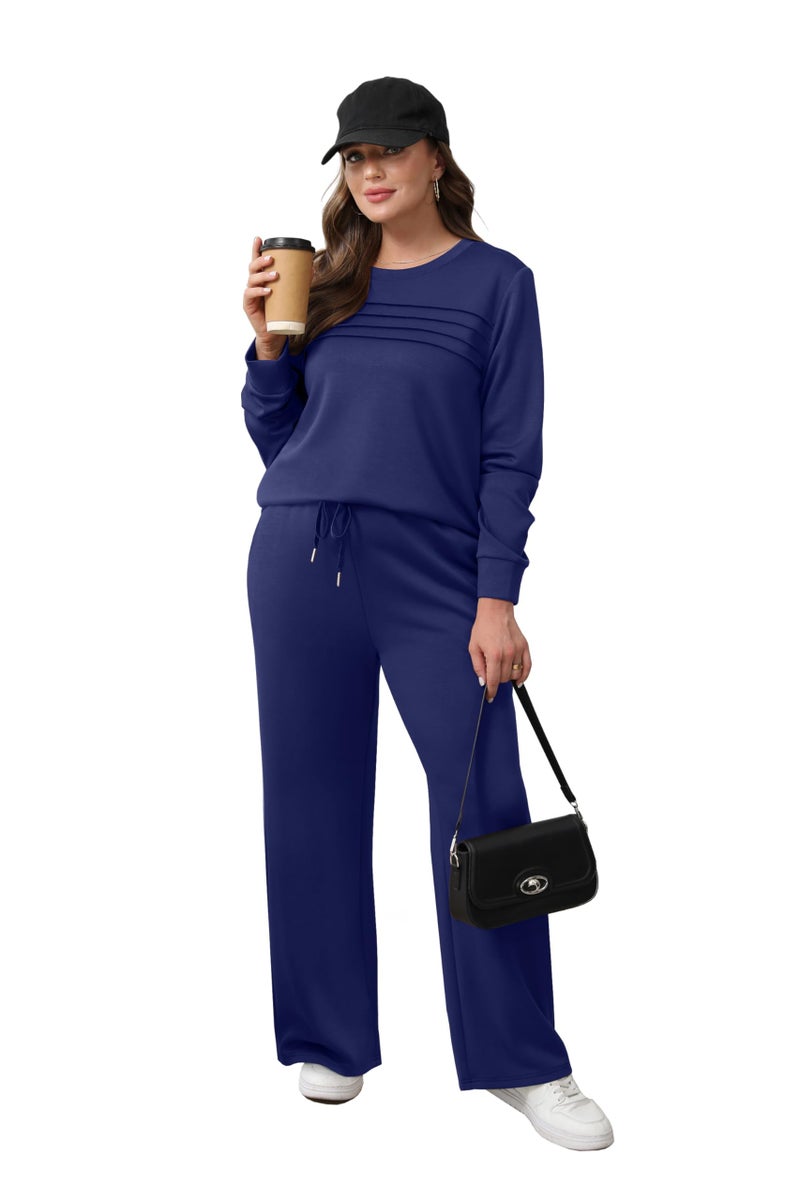 WIHOLL Women 2 Piece Travel Outfits Fall Airport Lounge Set Fall Trendy Tracksuit Long Sleeve Loungewear Casual Winter Sweatsuit - Image 3