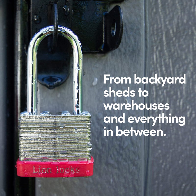 Lion Locks أقفال ليون 24 مفتاح متشابه مع شاكلة بطول 2 بوصة، 48 مفتاح - أقفال للاستخدام الخارجي، أقفال مع مفاتيح، علبة فولاذية مقواة، أسطوانة دبوس نحاسي مقاومة للفتح للغلق، الخزانة، البوابة - Image 4
