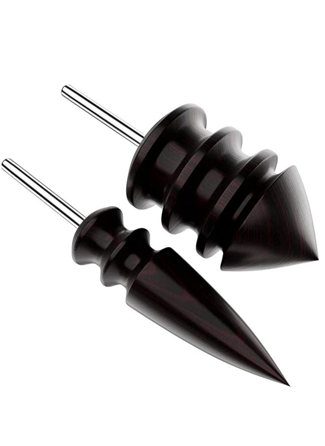 قطع دوارة للبلاستيك من الجلد 2-pack - نصائح حادة ومتعددة الأخاديد مصنوعة من خشب الصندل الاستوائي الصلب لإنشاء حواف ناعمة ونظيفة على مشاريع حرف الجلد  - Image 1
