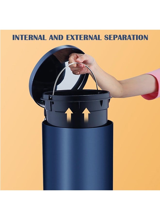 JCB CHIC 12 Liter Stainless Steel Pedal Trash Bin with a Polished Finish and Removable Internal Bucket  - Image 3