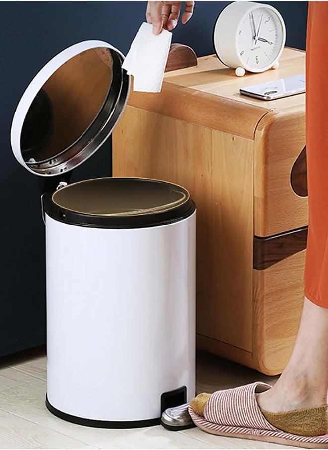 JCB CHIC 12 Liter Stainless Steel Pedal Trash Bin with a Polished Finish and Removable Internal Bucket  - Image 1