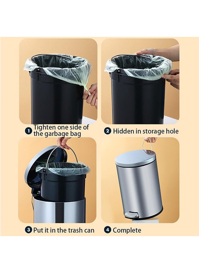 JCB CHIC 12 Liter Stainless Steel Pedal Trash Bin with a Polished Finish and Removable Internal Bucket  - Image 4
