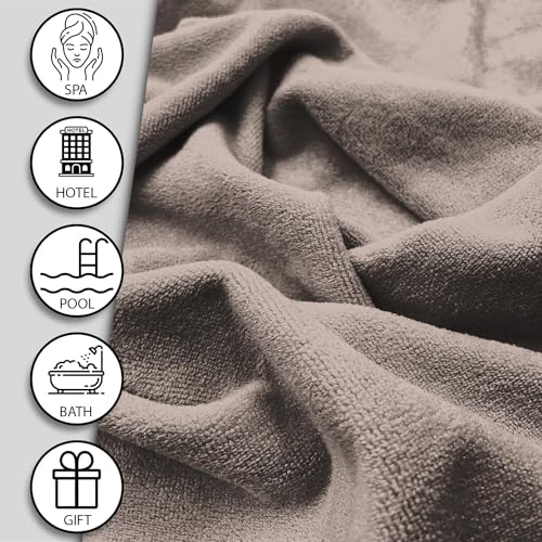 Sassoon Venir Microfiber 1 Piece Men Bath Towel 450 GSM (70x145cm, Sandstone Color) Ultra Soft Material, Towel for Daily use - Image 3