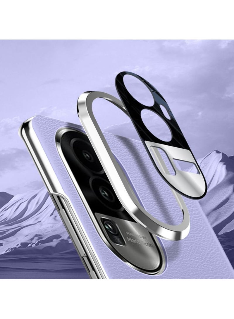 general Compatible with Oppo Reno 10 Pro Plus Shock-proof back cover electroplated bumper Rigid PU leather phone case for Oppo Reno 10 Pro+ - Image 2