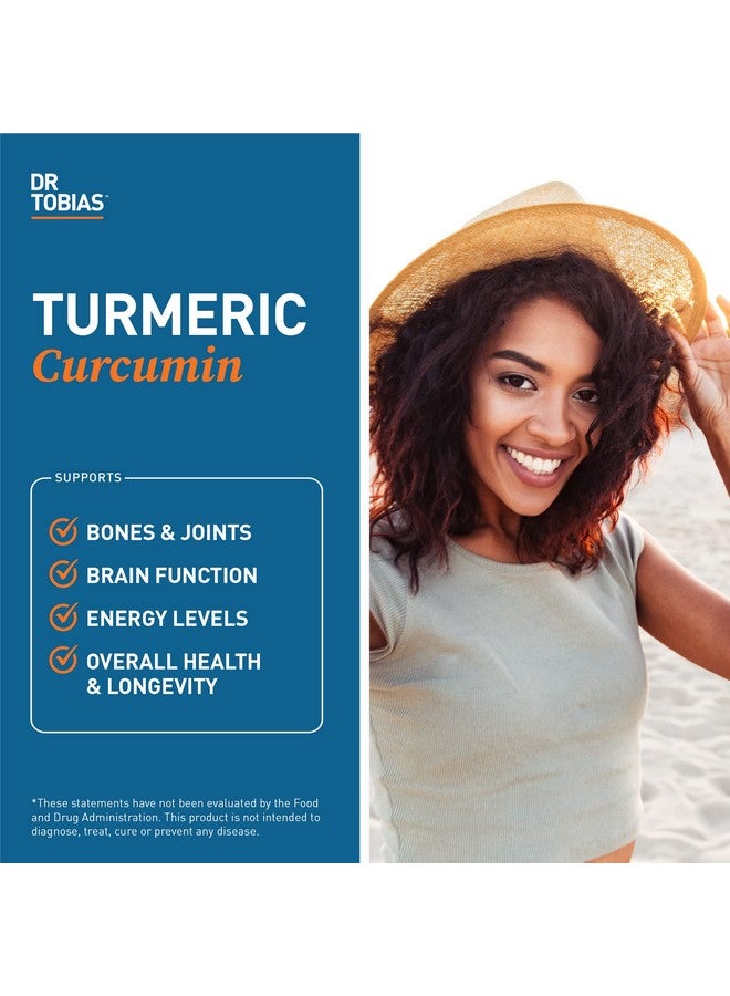 Dr. Tobias Turmeric Curcumin 1500mg with BioPerine - Extra Strength Supplement with 95% Curcuminoids for Joint Support, Overall Vitality & Immune Health, 120 Vegan Capsules, Non-GMO - Image 4