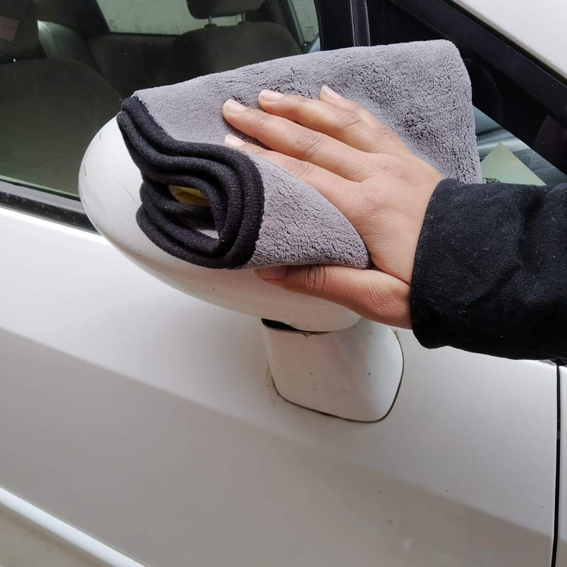 Softspun Microfiber Cleaning Cloth 1 Pc 40X60Cm 900 Gsm Double Layered Silk Banded Edge Thick Lint & Streakfree Super Absorbent Multipurpose Towels For Cars Bike Glass Polishing & Detailing.. - Image 5