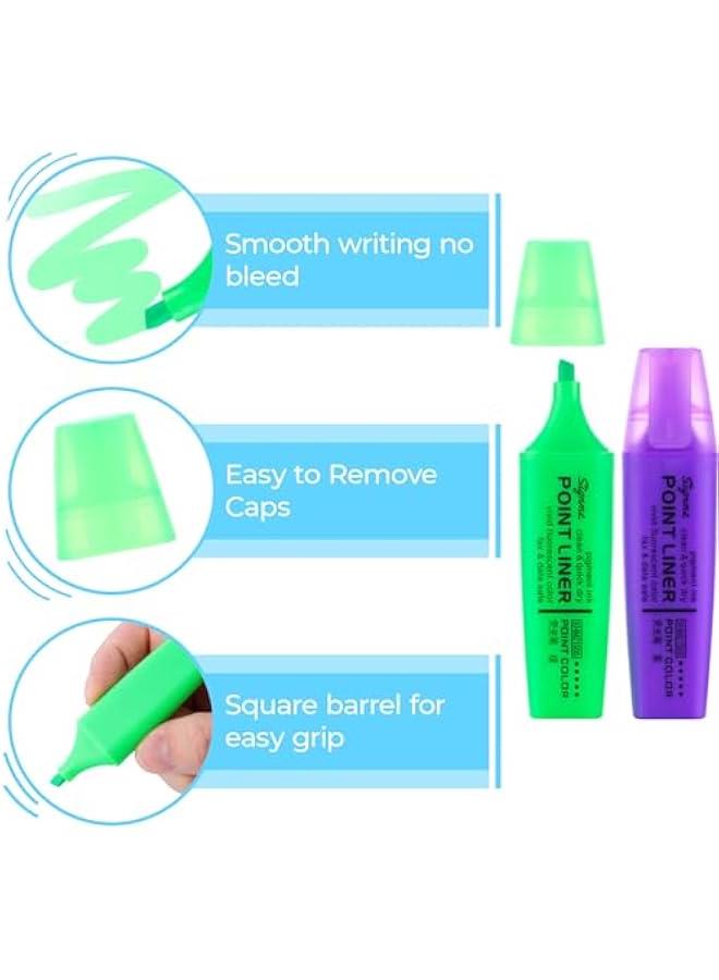 Arabest Highlighter Highlight ink Soft fiber pen tips smooth writing 6 colors markers candy transparent for notebooks work study life记录。  - Image 3