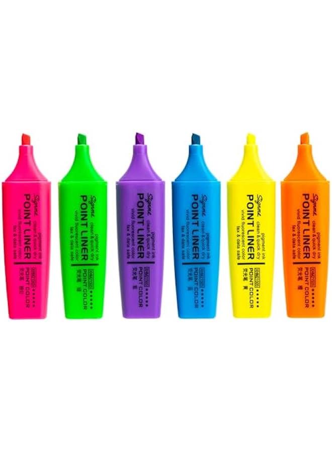 Arabest Highlighter Highlight ink Soft fiber pen tips smooth writing 6 colors markers candy transparent for notebooks work study life记录。  - Image 5